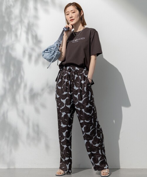 tシャツ 「洗える」ボタニカル カラー Tシャツ レディース 23区 tシャツ 「洗える」ボタニカル カラー Tシャツ レディース