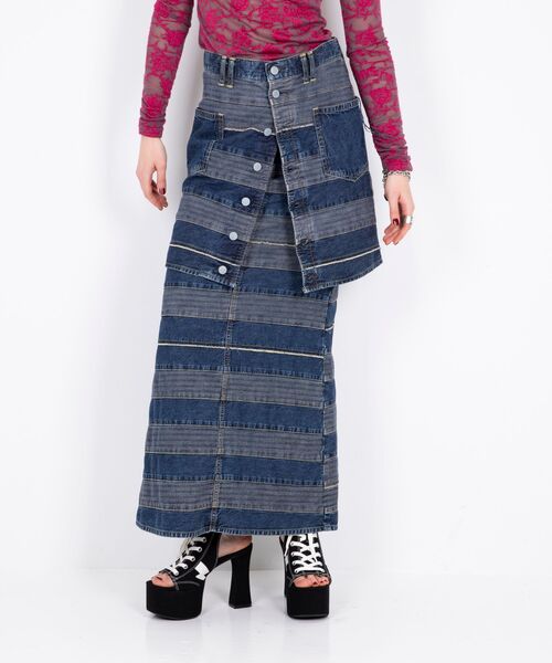 HYSTERIC GLAMOUR（ヒステリックグラマー） デニムスカート スクラッチ