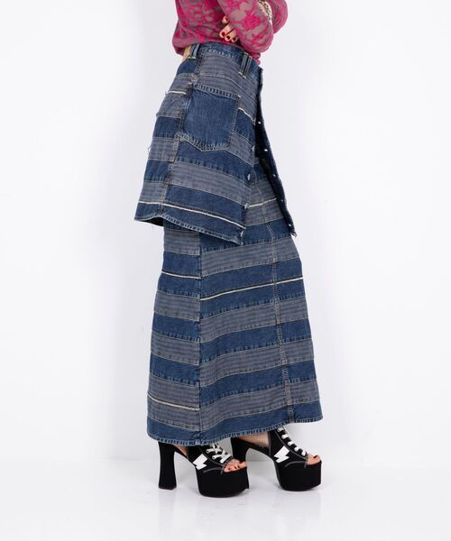 HYSTERIC GLAMOUR（ヒステリックグラマー） デニムスカート スクラッチ