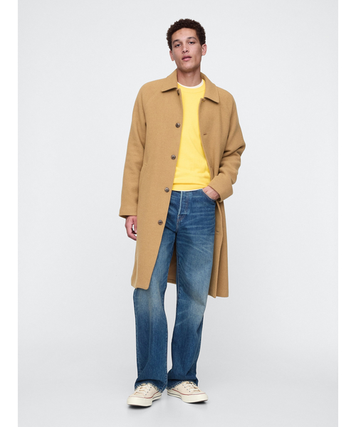 「GAP」 長袖ニット L ベージュ メンズ