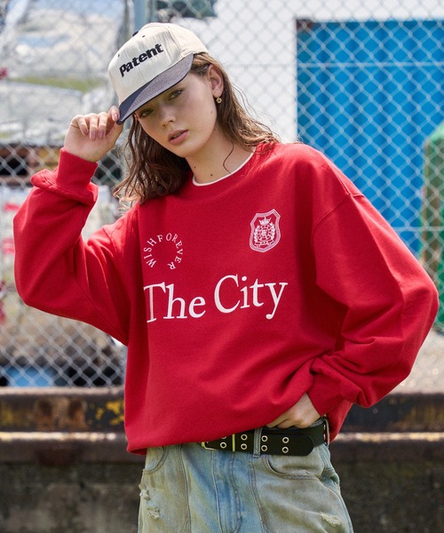 WISH FOR EVER スウェット DRAW CODE HEART LOGO SWEAT/ドローコードハートロゴスウェット