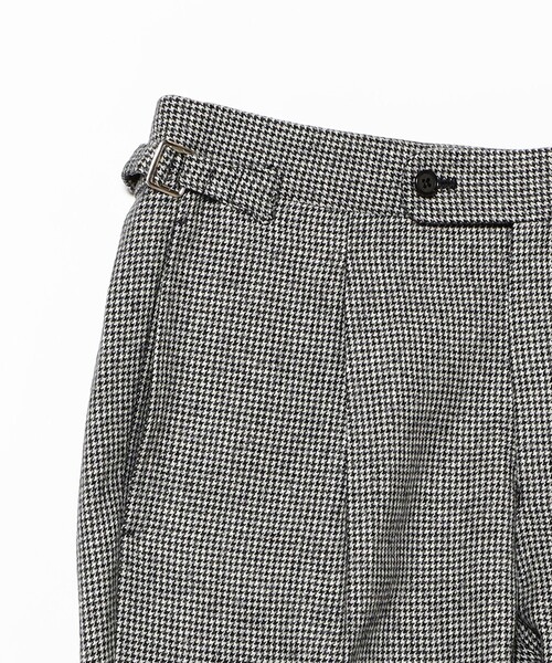 BEAMS F（ビームスF） パンツ ウール ハウンドトゥース 1プリーツ