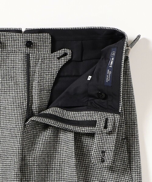 BEAMS F（ビームスF） パンツ ウール ハウンドトゥース 1プリーツ