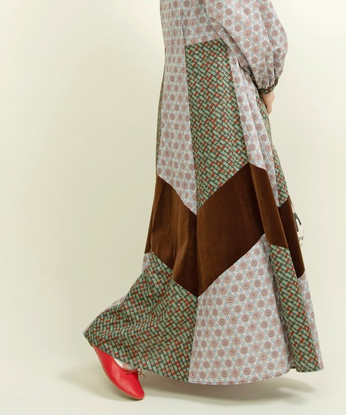 リバティパッチワークワンピース リバティパッチワークワンピース（ミドルワンピース） | sense