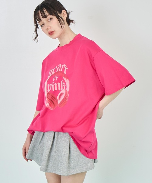 ANAP（アナップ） tシャツ 半袖 イヤホンプリント ビッグ Tシャツ