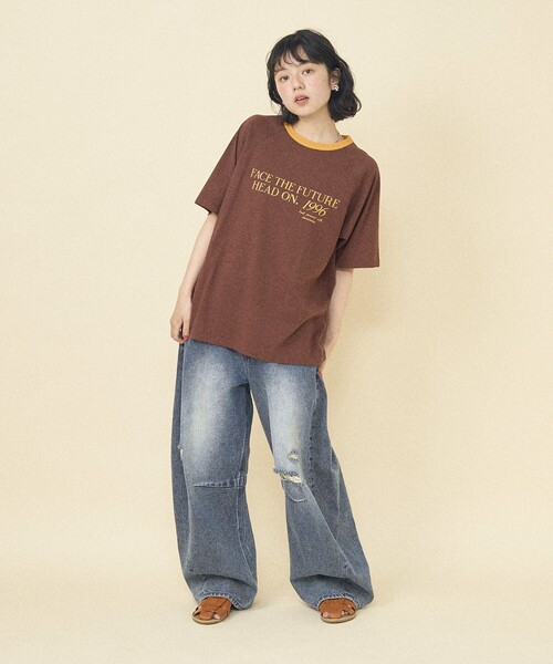   Jeans クロップド ロゴ リンガー Tシャツ 送関込 DSC00232_1200x.jpg?v=1744766330