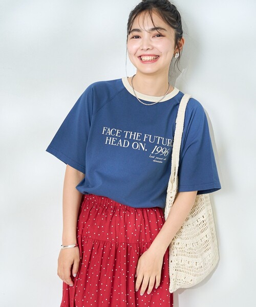 FREAK'S STORE tシャツ ラグランリンガー プリントTシャツ