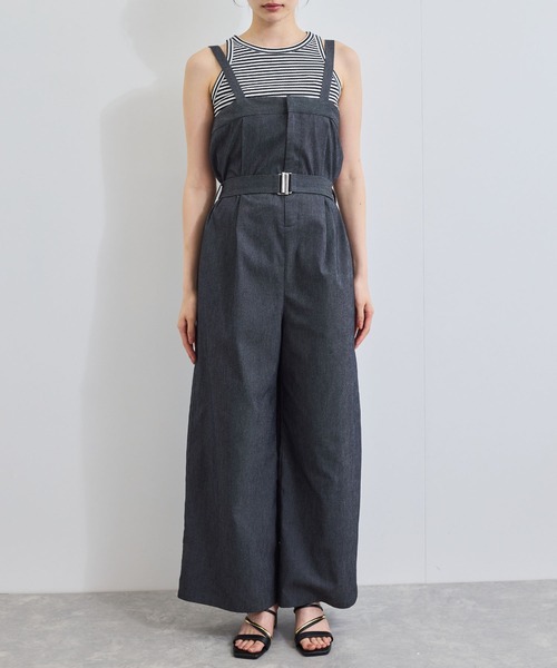 VIS（ビス） サロペット オーバーオール ベルト付きベアサロペット