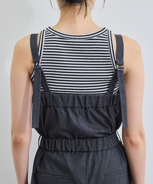 VIS（ビス） サロペット オーバーオール ベルト付きベアサロペット