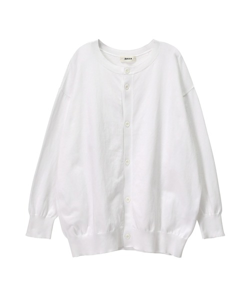 「ZUCCa」 ニットカーディガン M size ホワイト レディース