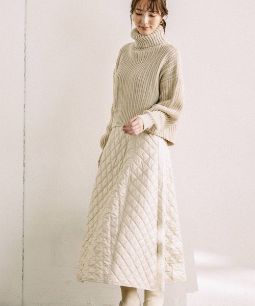 「Andemiu」 フレアスカート SMALL ベージュ レディース_画像3