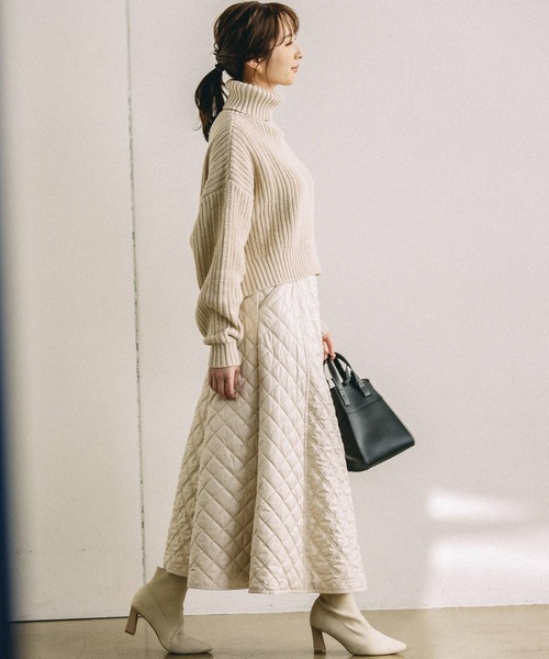 「Andemiu」 フレアスカート SMALL ベージュ レディース_画像4