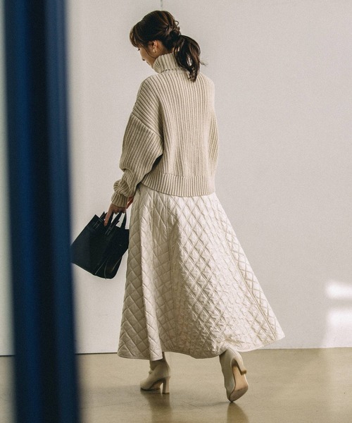 「Andemiu」 フレアスカート SMALL ベージュ レディース_画像5