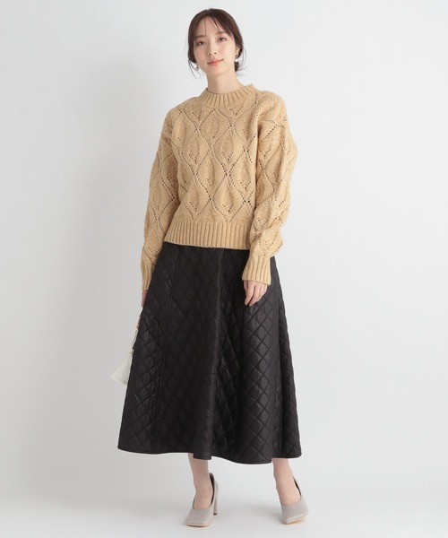 「Andemiu」 フレアスカート SMALL ベージュ レディース_画像7