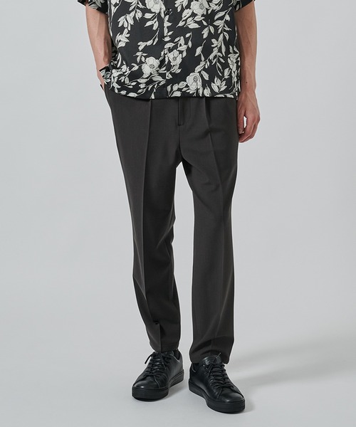 スラックス 「STUDIOUS」SUMMER WOOL TAPERED SLACKS メンズの画像