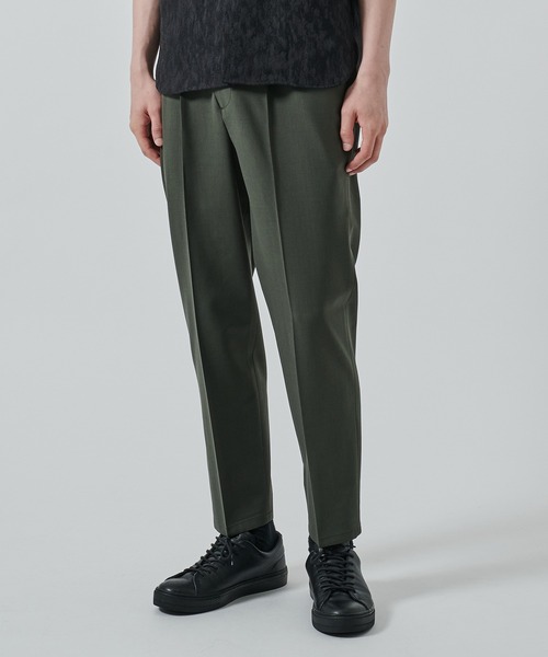 スラックス 「STUDIOUS」SUMMER WOOL TAPERED SLACKS メンズの画像