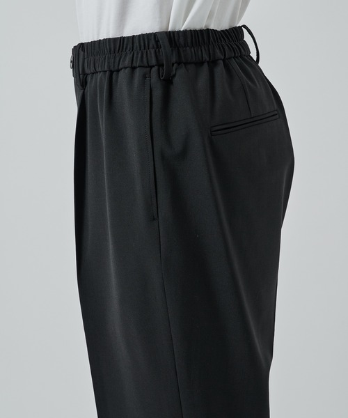 スラックス 「STUDIOUS」SUMMER WOOL TAPERED SLACKS メンズの画像