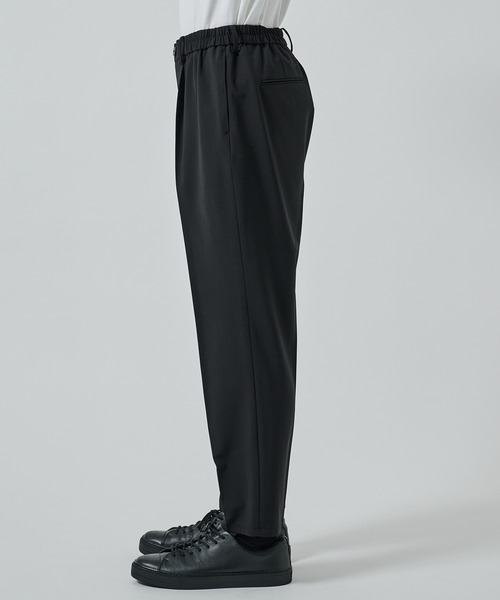 スラックス 「STUDIOUS」SUMMER WOOL TAPERED SLACKS メンズの画像