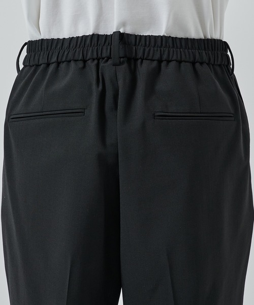 スラックス 「STUDIOUS」SUMMER WOOL TAPERED SLACKS メンズの画像