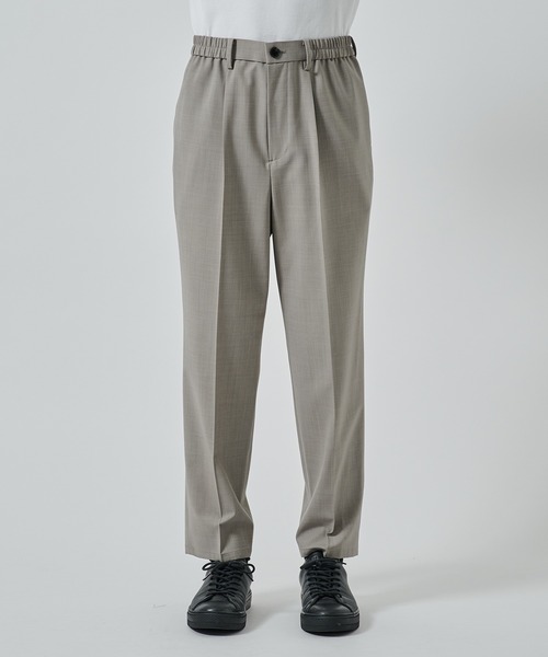 スラックス 「STUDIOUS」SUMMER WOOL TAPERED SLACKS メンズの画像