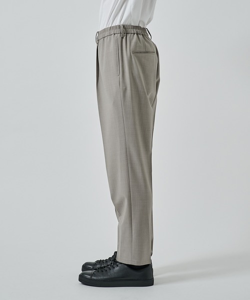スラックス 「STUDIOUS」SUMMER WOOL TAPERED SLACKS メンズの画像
