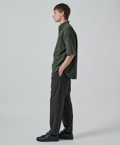 スラックス 「STUDIOUS」SUMMER WOOL TAPERED SLACKS メンズの画像