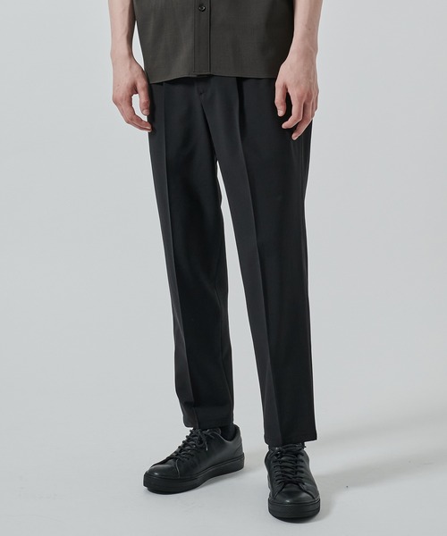 スラックス 「STUDIOUS」SUMMER WOOL TAPERED SLACKS メンズの画像