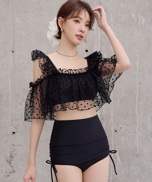RILI ドット チュール 2way 水着 RiLi（リリ）の「ドットチュール2way水着【RL】（水着）」 - WEAR