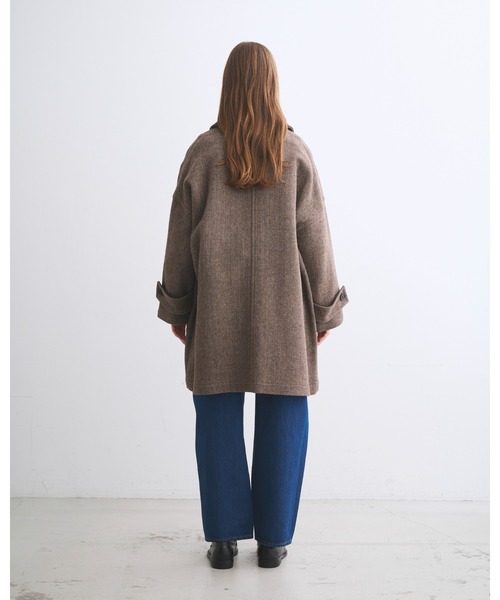 Traditional Weatherwear ステンカラーコートモーリー Traditional Weatherwear｜マールトン ライトメルトン チェック ウール