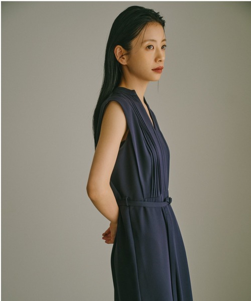 anuans（アニュアンス） ワンピース トリアセテートスキッパーネック