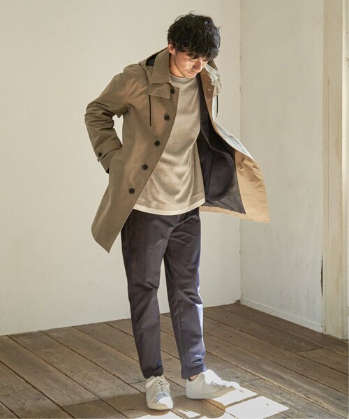 「IKKA LOUNGE」 ステンカラーコート S ベージュ メンズ_画像6