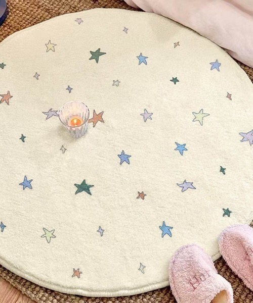 BQJW クロシェ ニット ラグ 星形 スター ブランケット ラウンド N BQJW クロシェ ニット ラグ 星形 スター ブランケット ラウンド N