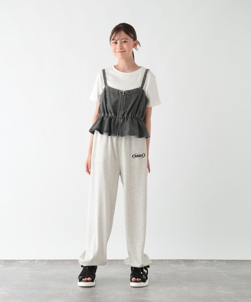 GLOBAL WORK オールインワン トクトク3セット/デニム＋Tシャツ