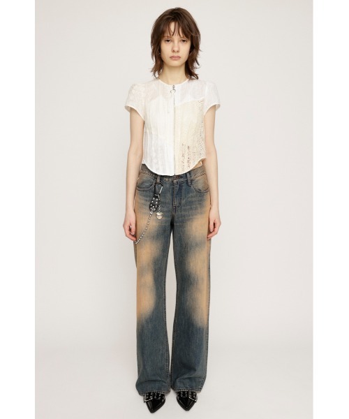 「SLY」 加工デニムパンツ 2 ブルー レディース_画像5
