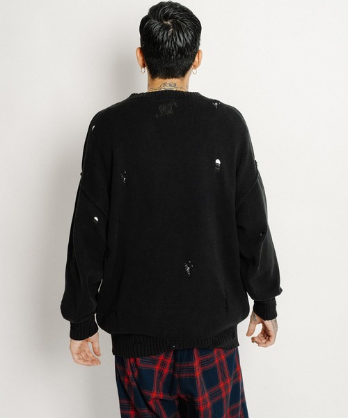 Subciety（サブサエティ） セーター ニット Wash damaged knit メンズ