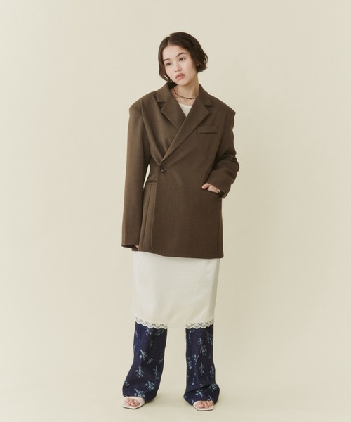 FUULLY STUDIO ジャケット テーラードジャケット 2WAYボクシー