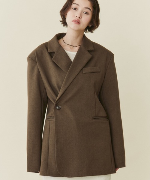 FUULLY STUDIO ジャケット テーラードジャケット 2WAYボクシー