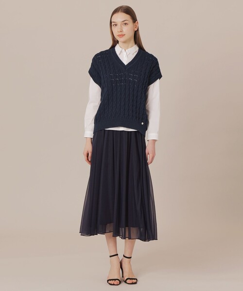 マッキントッシュロンドン　ネイビー　38 MACKINTOSH LONDON（マッキントッシュ ロンドン） Vネックニット 38