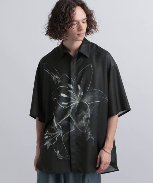 「HARE」 半袖シャツ FREE ブラック メンズ_画像4