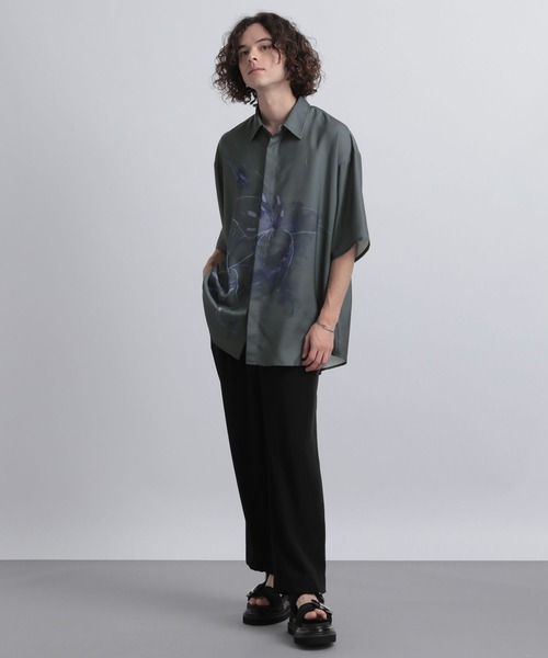 「HARE」 半袖シャツ FREE ブラック メンズ_画像7