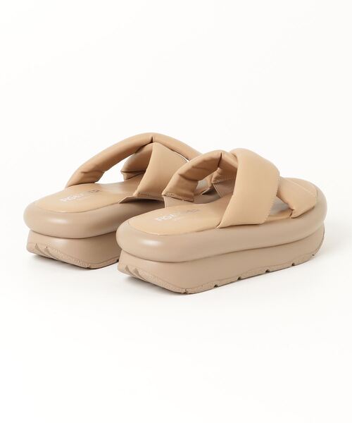 「FIG&VIPER」 フラットサンダル L ベージュ レディース_画像2