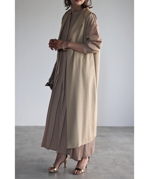 「Bonjour Sagan」 長袖ワンピース FREE ベージュ レディース_画像9