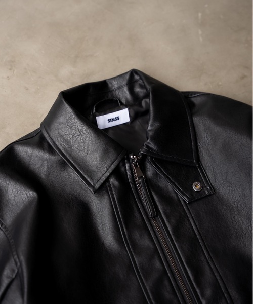 「SINSS」 ブルゾン MEDIUM ブラック メンズ_画像7