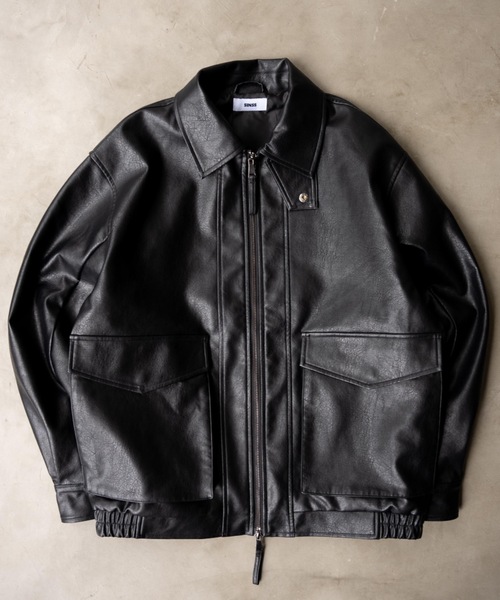 「SINSS」 ブルゾン MEDIUM ブラック メンズ_画像8