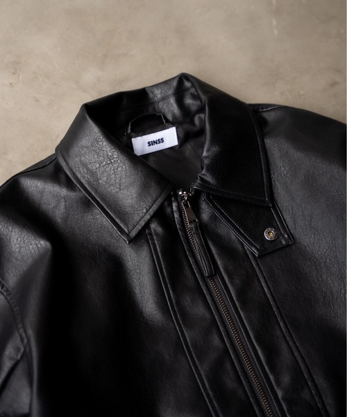 「SINSS」 ブルゾン MEDIUM ブラック メンズ_画像9