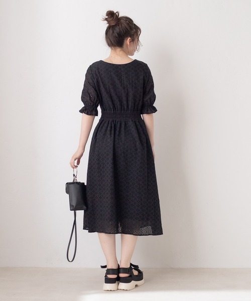 「OLIVE des OLIVE」 半袖ワンピース FREE ブラック レディース_画像3