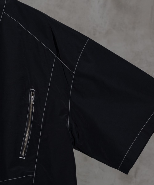 「ADRER」 ジップアップブルゾン MEDIUM ブラック メンズ_画像6