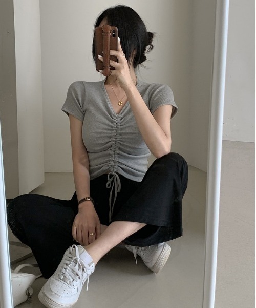 「SONA」 半袖カットソー FREE ブルー レディース_画像5