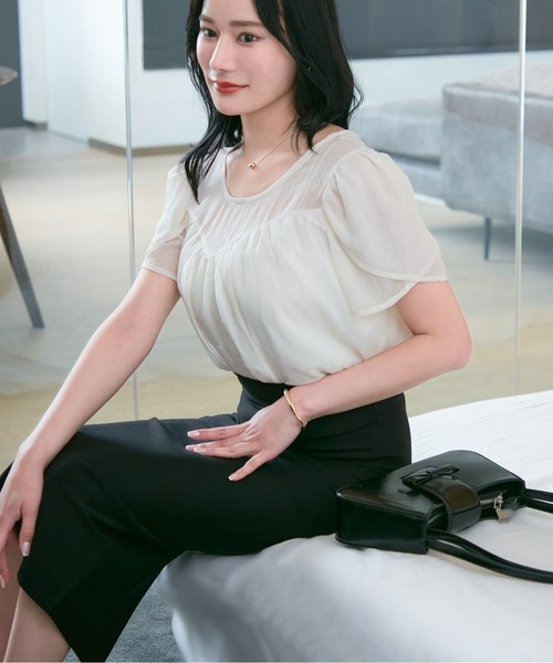 「visage」 半袖ブラウス FREE キナリ レディース_画像7