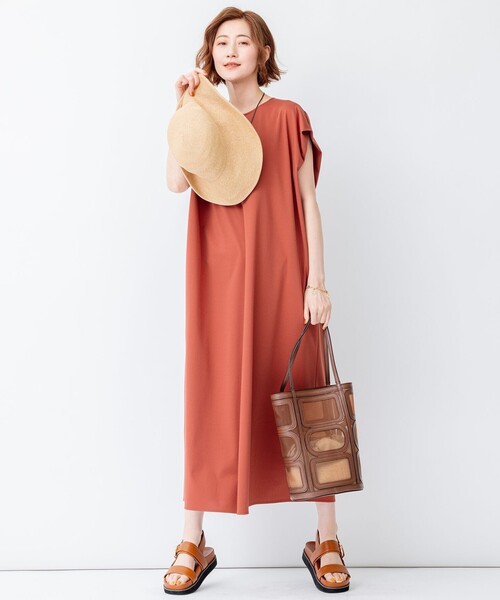 23区（ニジュウサンク） 半袖ワンピース 38 グリーン レディース